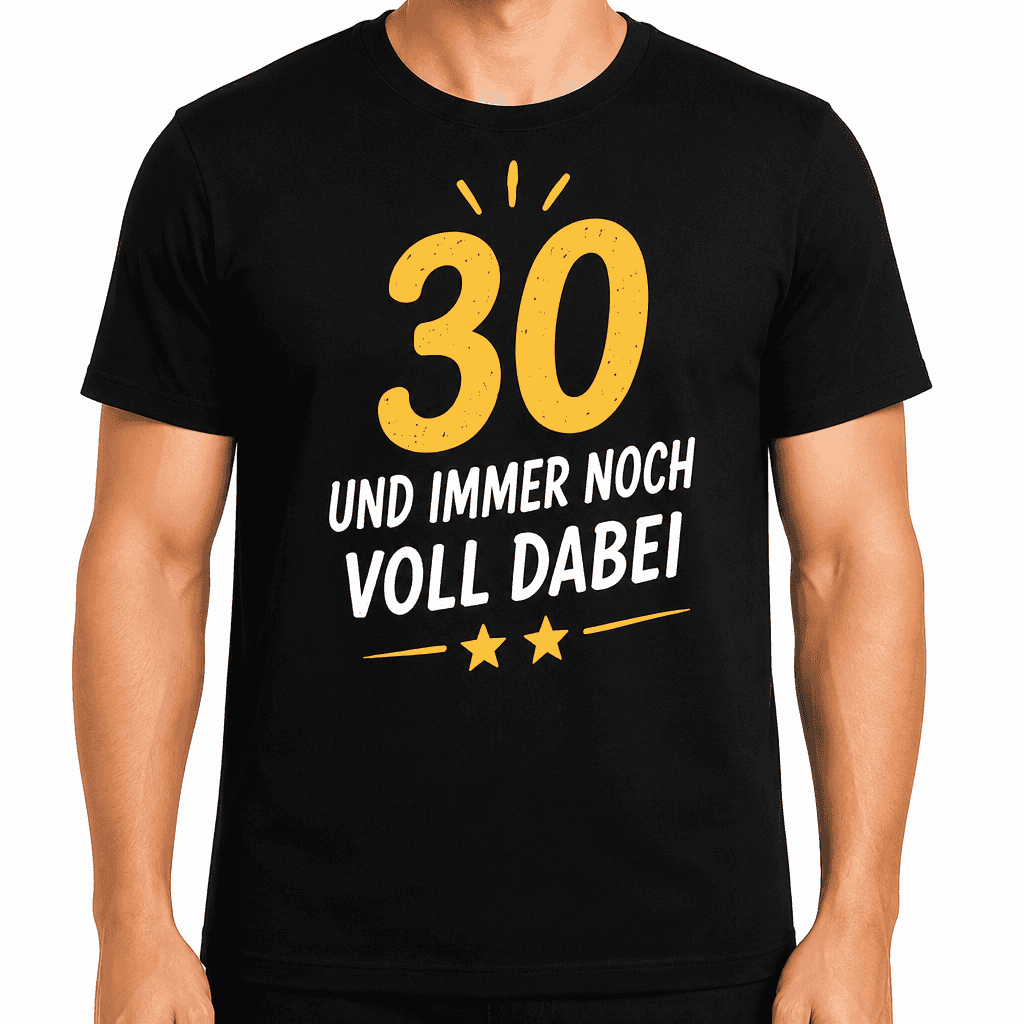 T-Shirt zum 30. Geburtstag – 30 und immer noch voll dabei