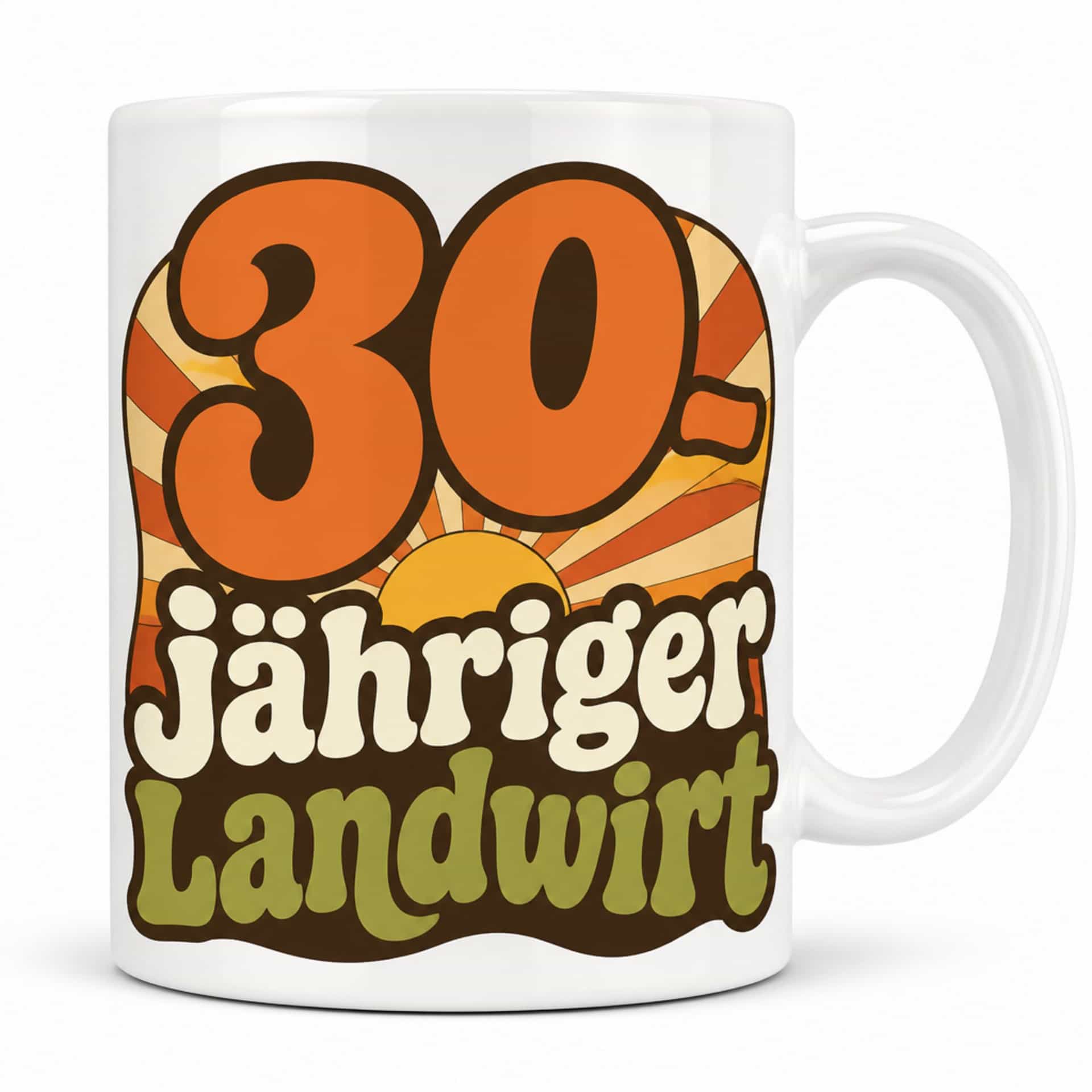 Tasse "30 Jahre Landwirt" - Geburtstagsgeschenk fuer Bauern
