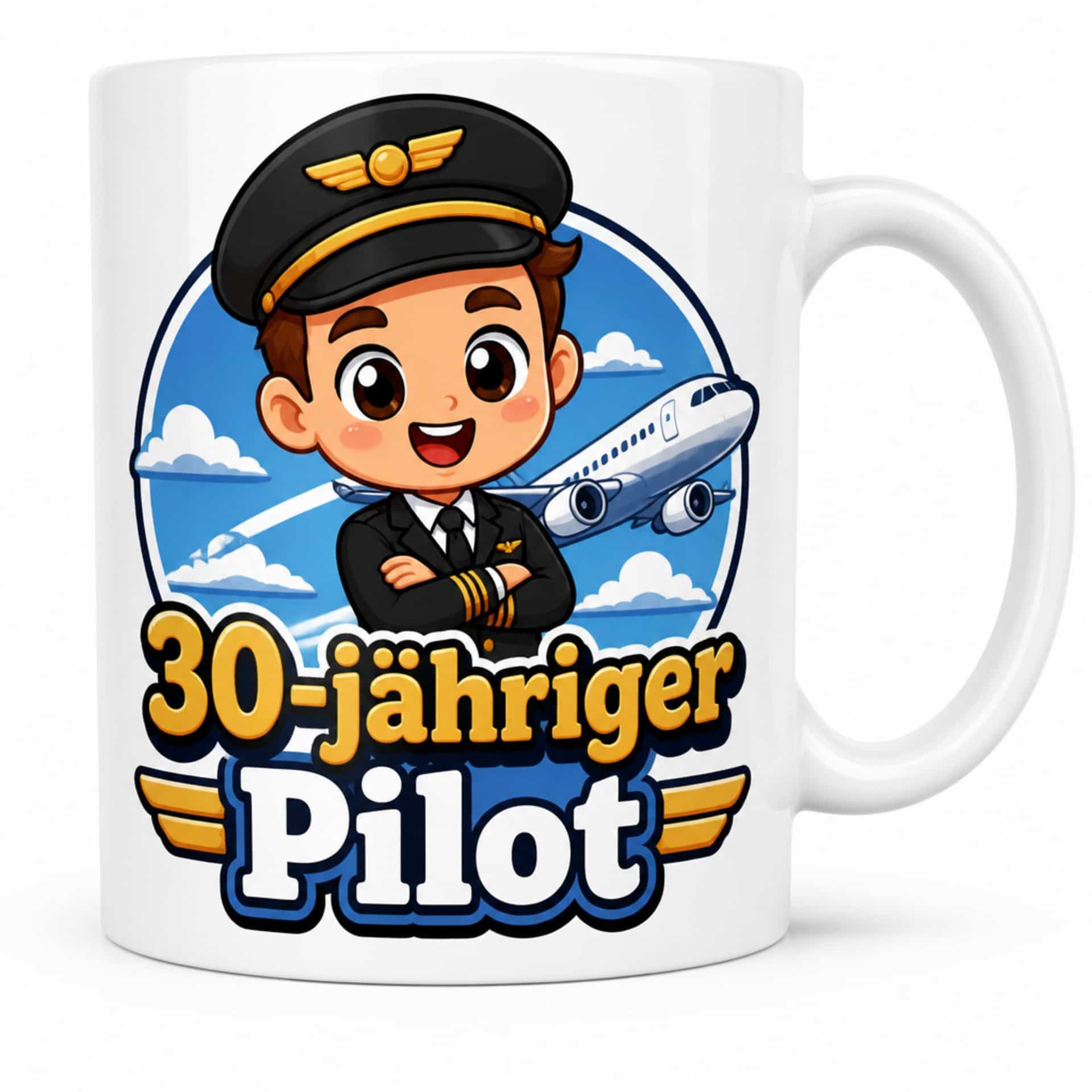 Tasse "30-jähriger Pilot" - Geburtstagsgeschenk für Piloten