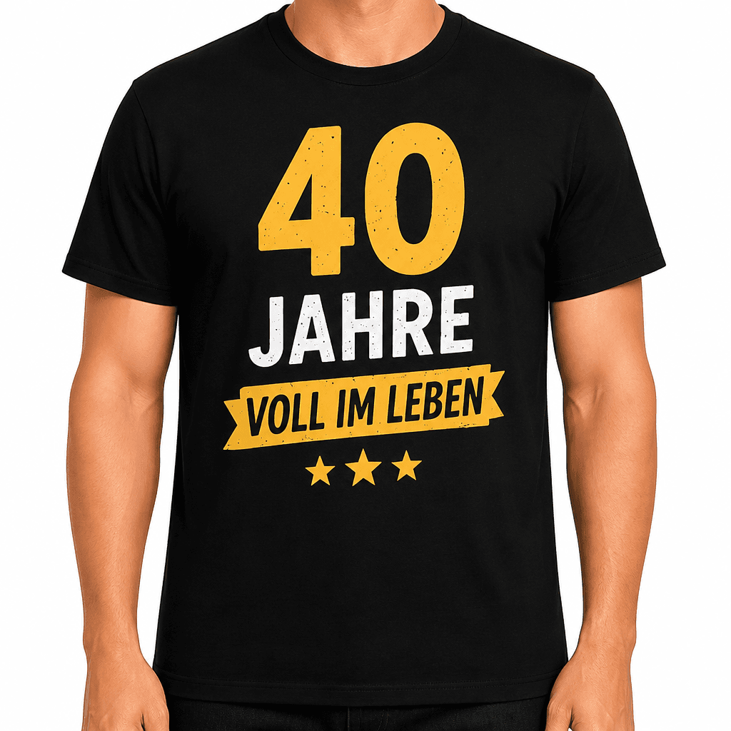 T-Shirt zum 40. Geburtstag – 40 jahre voll im leben