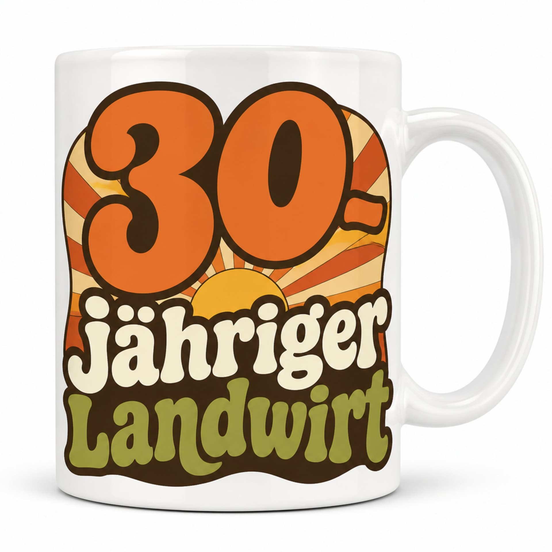 Tasse "30 Jahre Landwirt" - Geburtstagsgeschenk fuer Bauern