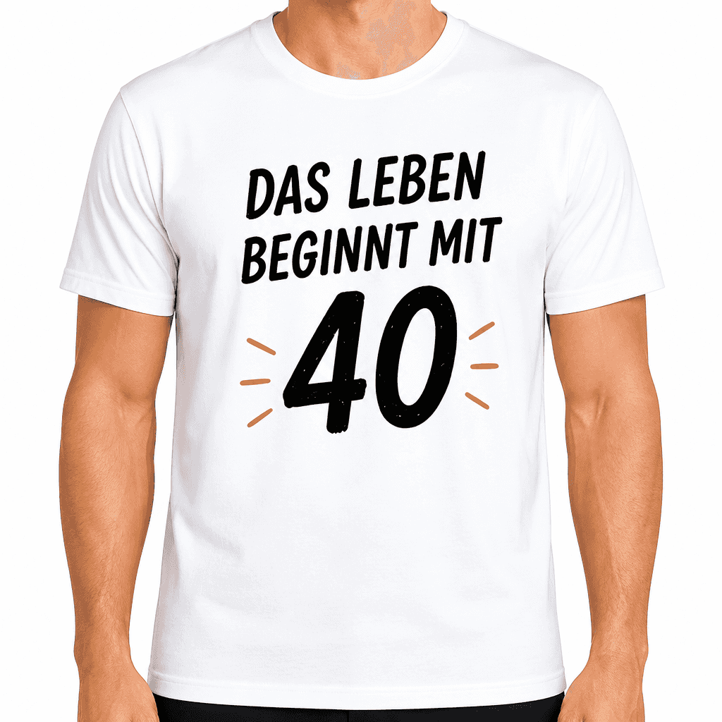 T-Shirt zum 40. Geburtstag – Das leben beginnt mit 40
