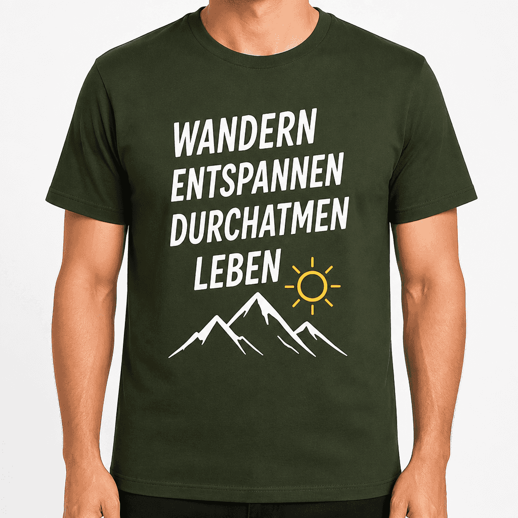 T-Shirt zum 40. Geburtstag – Wandern entspannen durchatmen leben