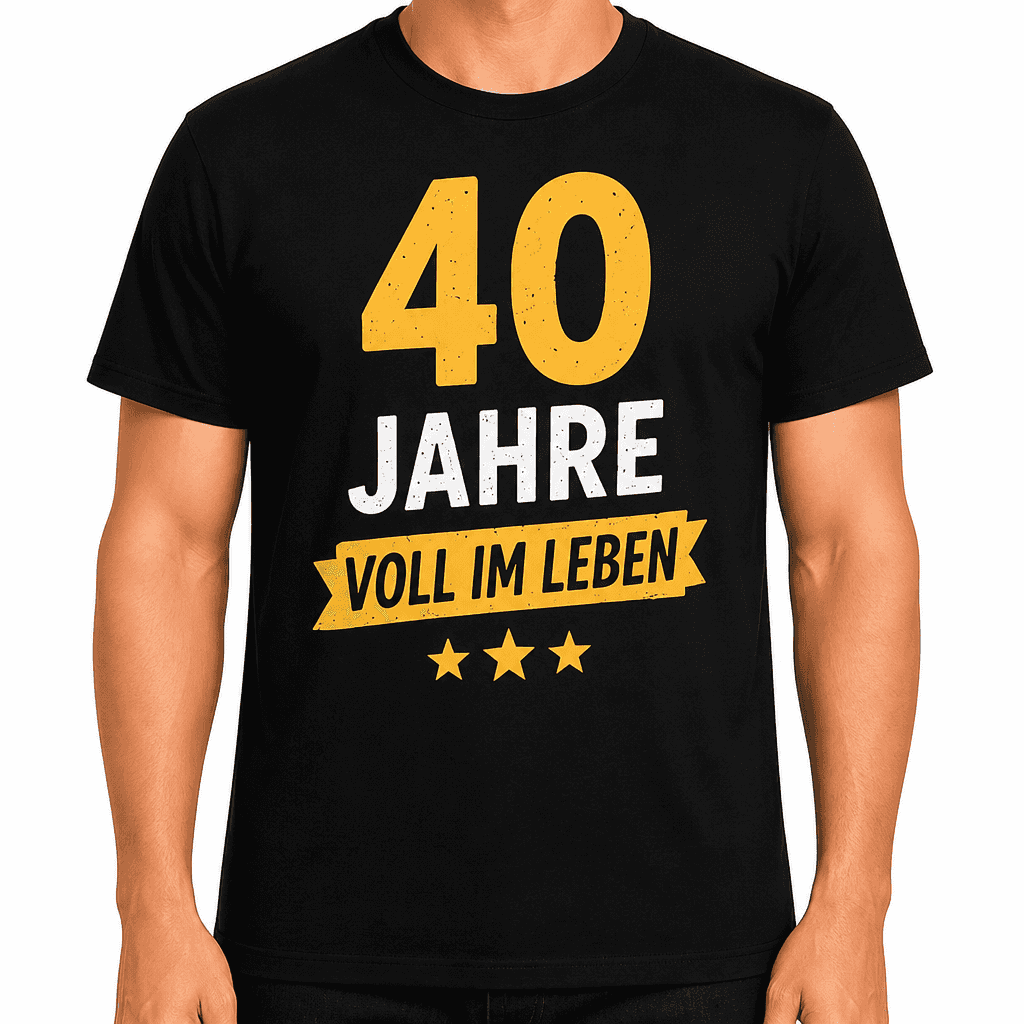 T-Shirt zum 40. Geburtstag – 40 jahre voll im leben