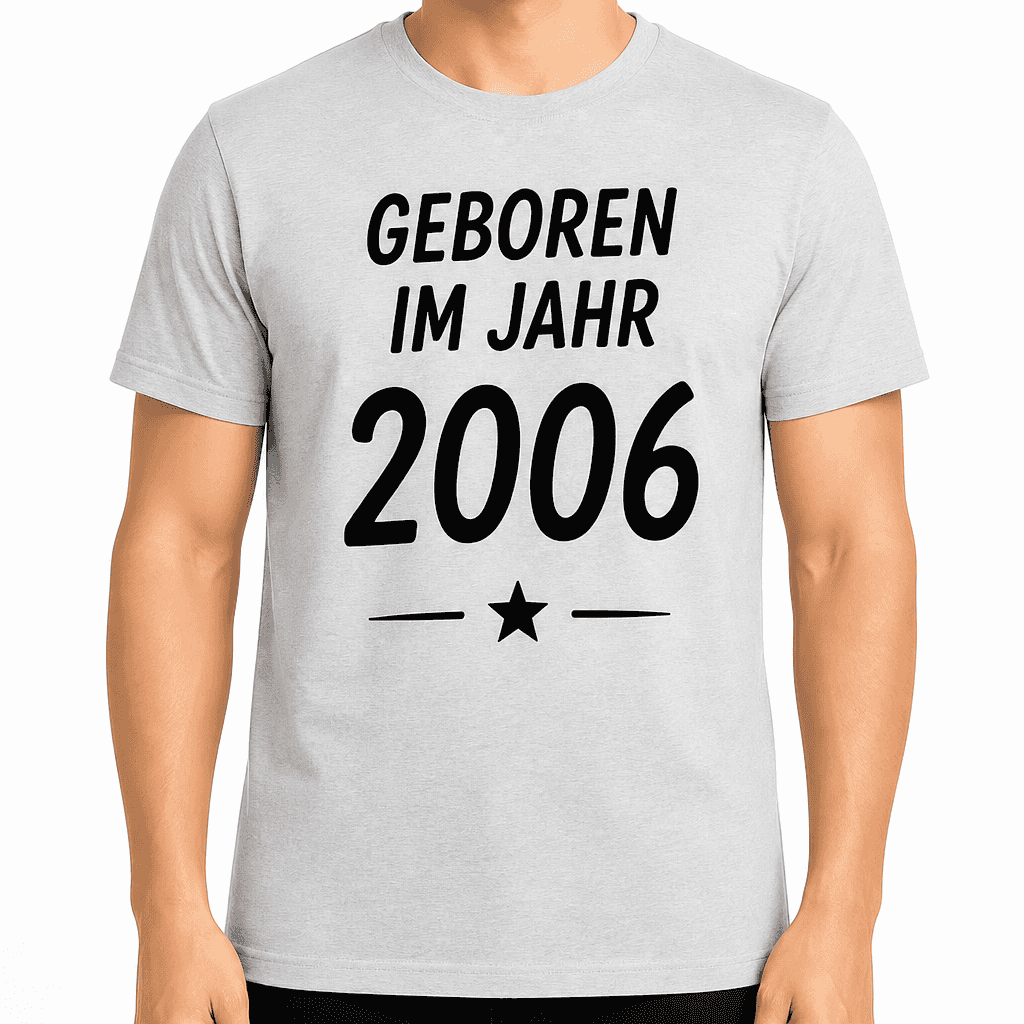 T-Shirt zum 20. Geburtstag – Geboren im jahr 2006