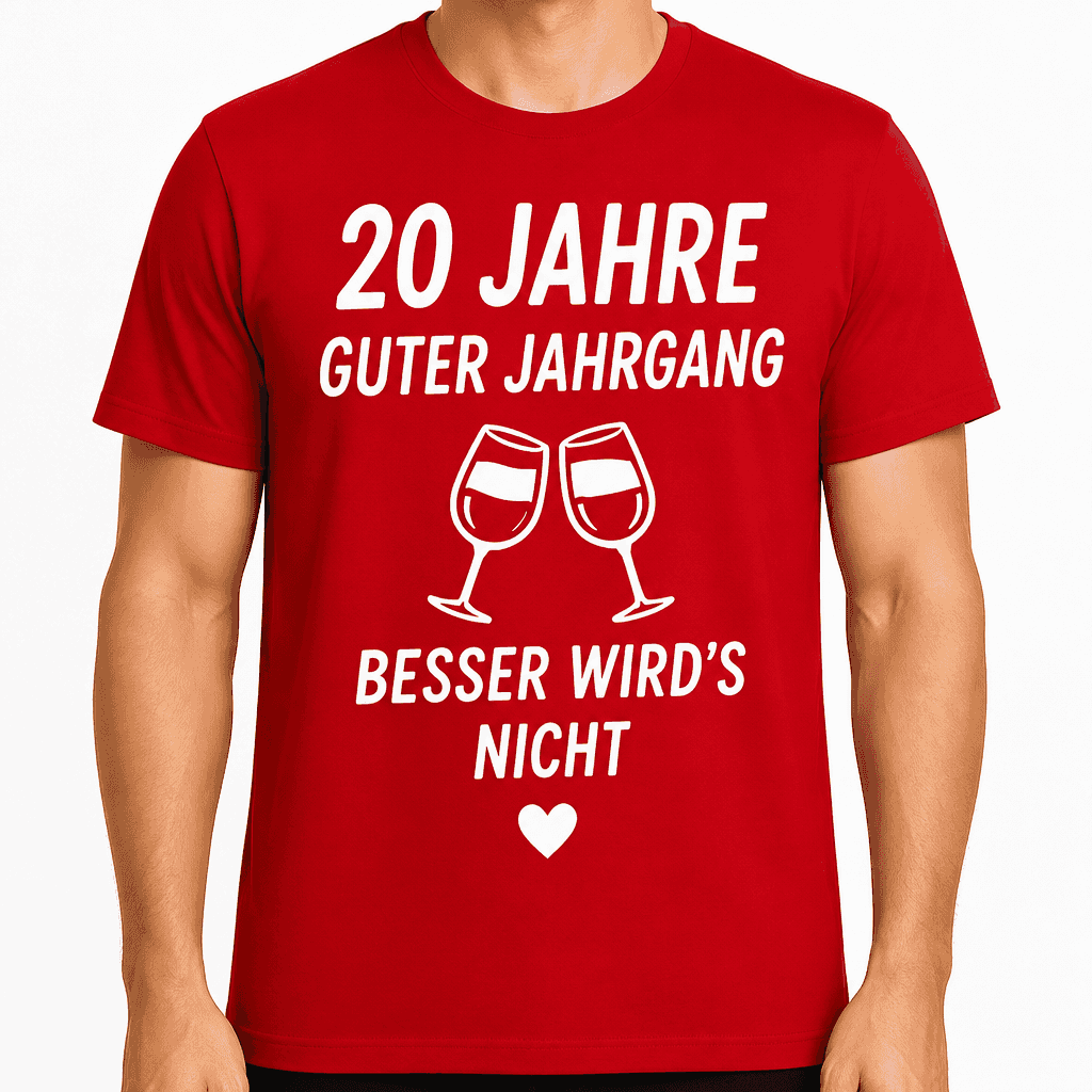 T-Shirt zum 20. Geburtstag – 20 jahre guter jahrgang besser wird's nicht