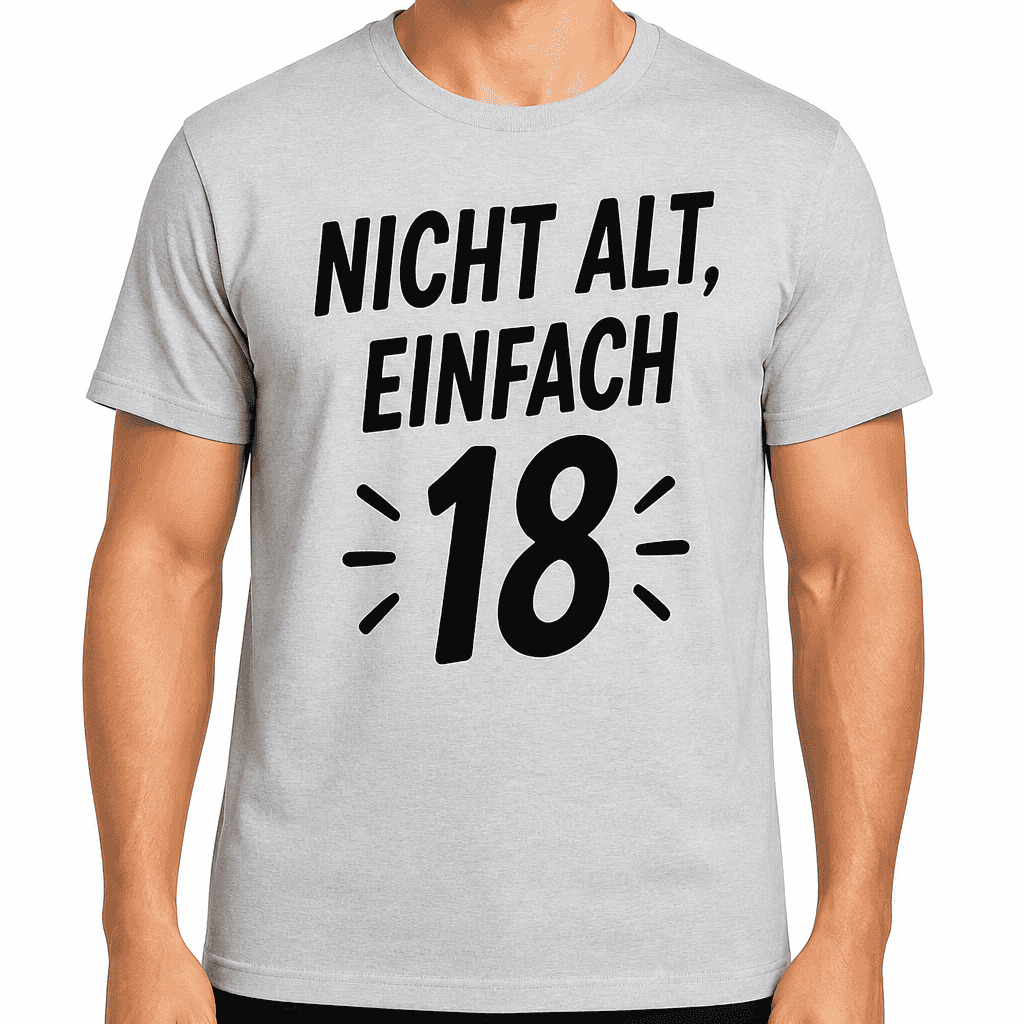 T-Shirt zum 18. Geburtstag – Nicht alt, einfach 18