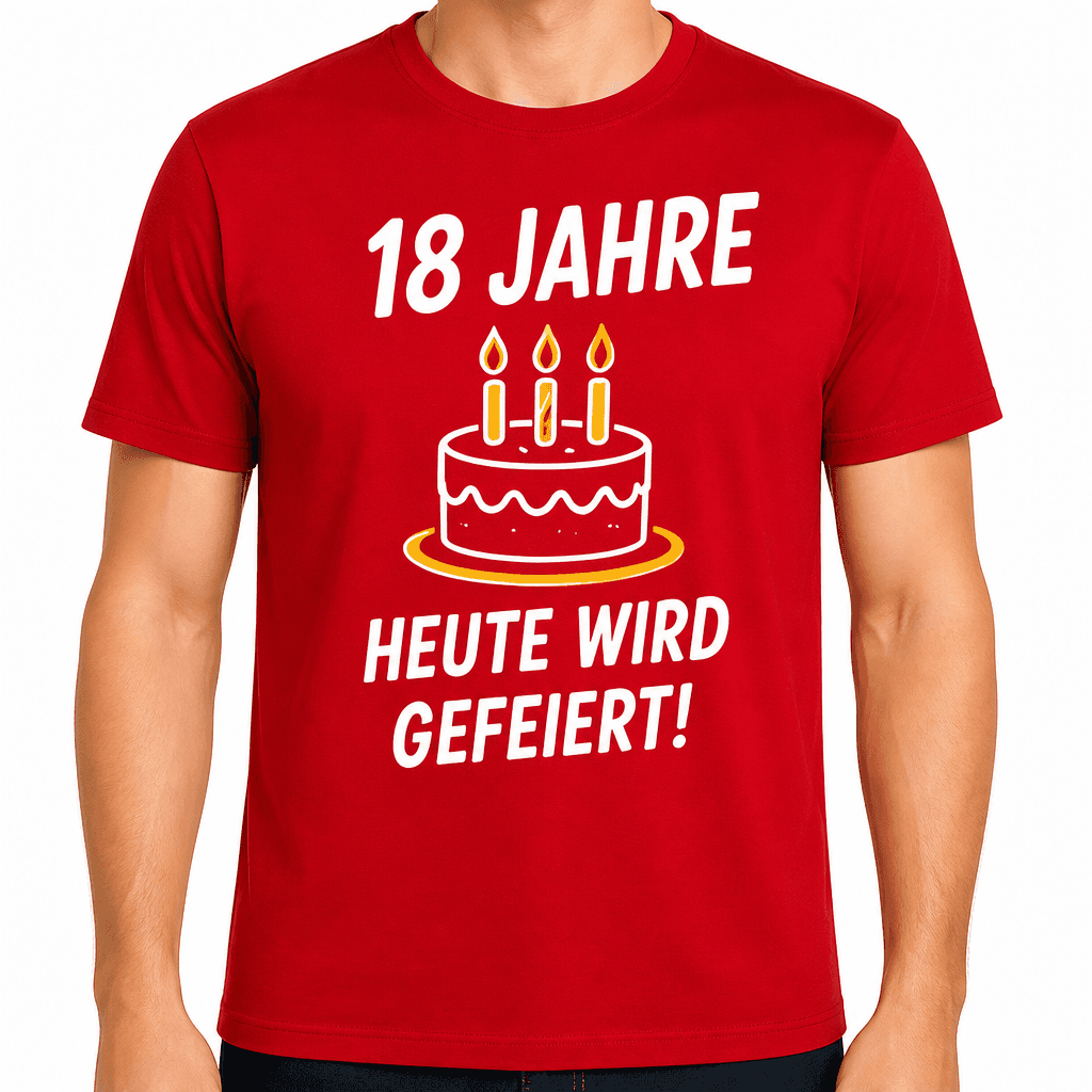T-Shirt zum 18. Geburtstag – 18 jahre heute wird gefeiert!