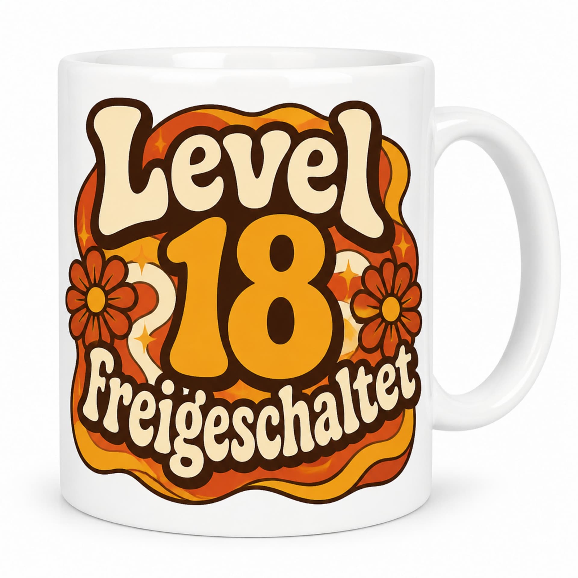 Tasse "Level 18 freigeschaltet" - Lustige Geburtstagstasse