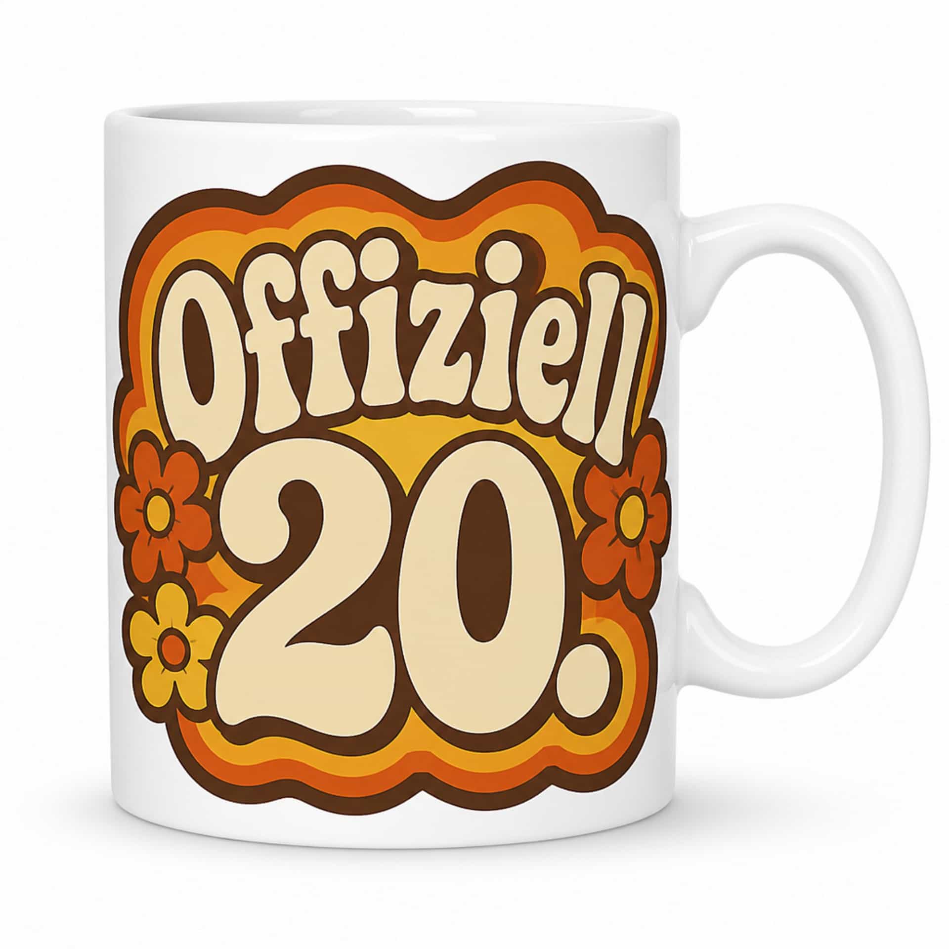 Geburtstags-Tasse "Offiziell 20." - Lustige Geschenkidee