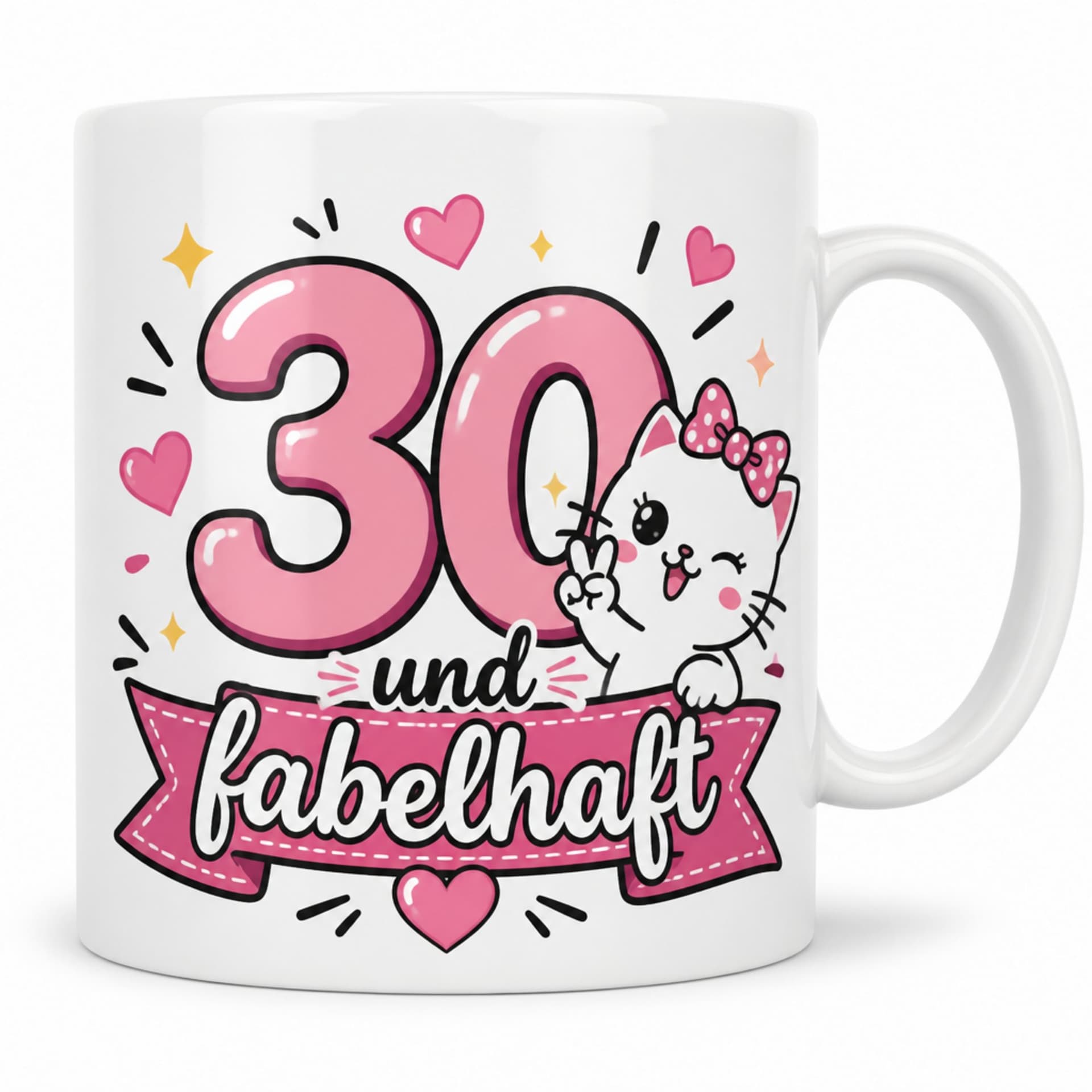 Tasse "30 und fabelhaft" - süßes Geburtstagsgeschenk, 330 ml