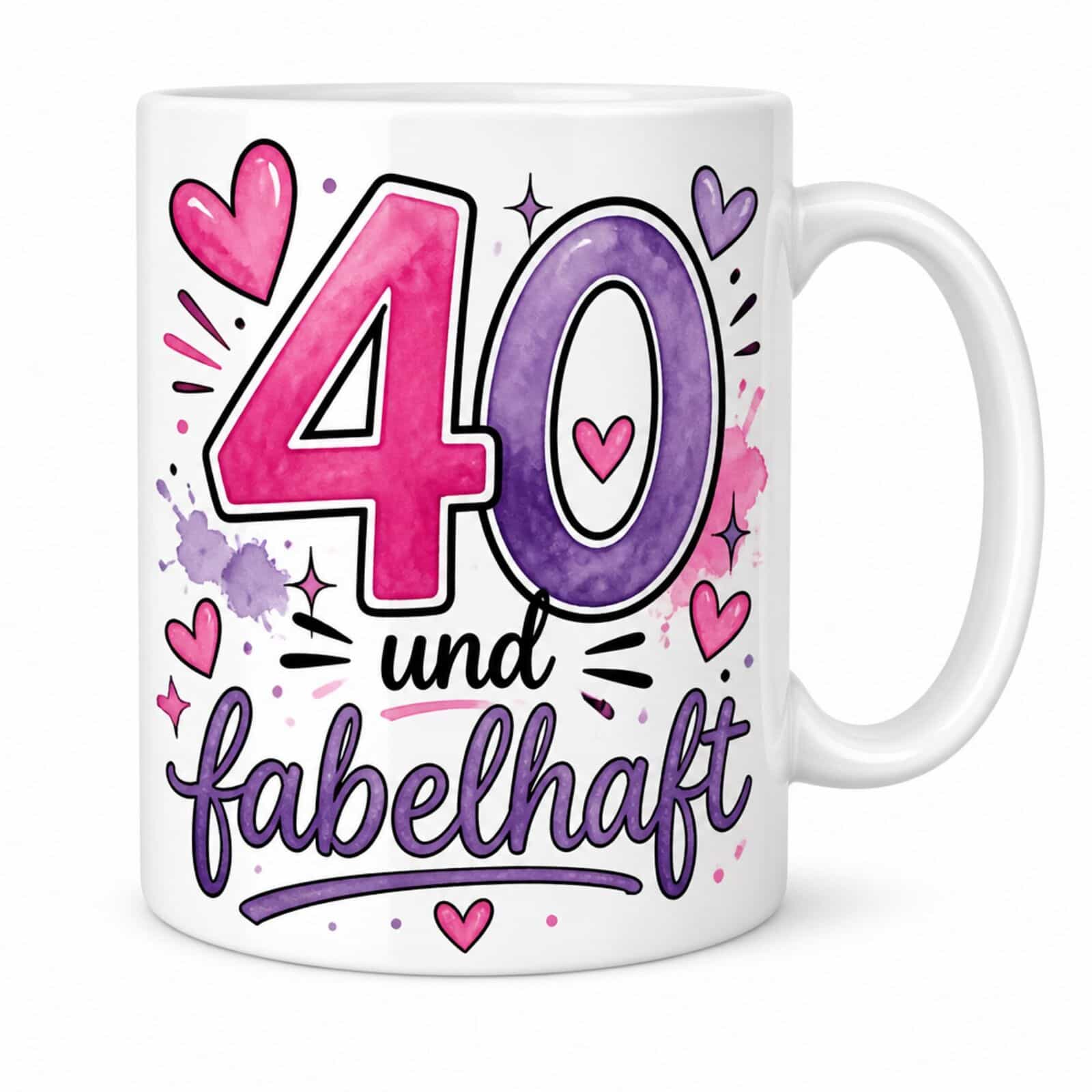 Kaffeetasse "40 und fabelhaft" - Geschenk zum 40. Geburtstag