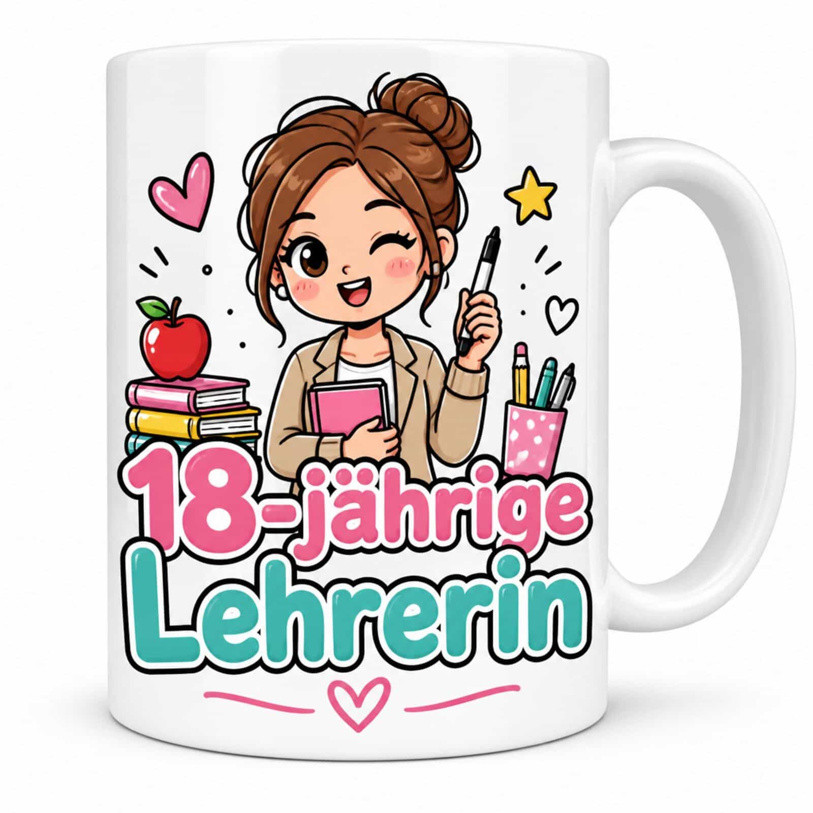 Geburtstags-Tasse "18-jährige Lehrerin" - Geschenk zum 18.