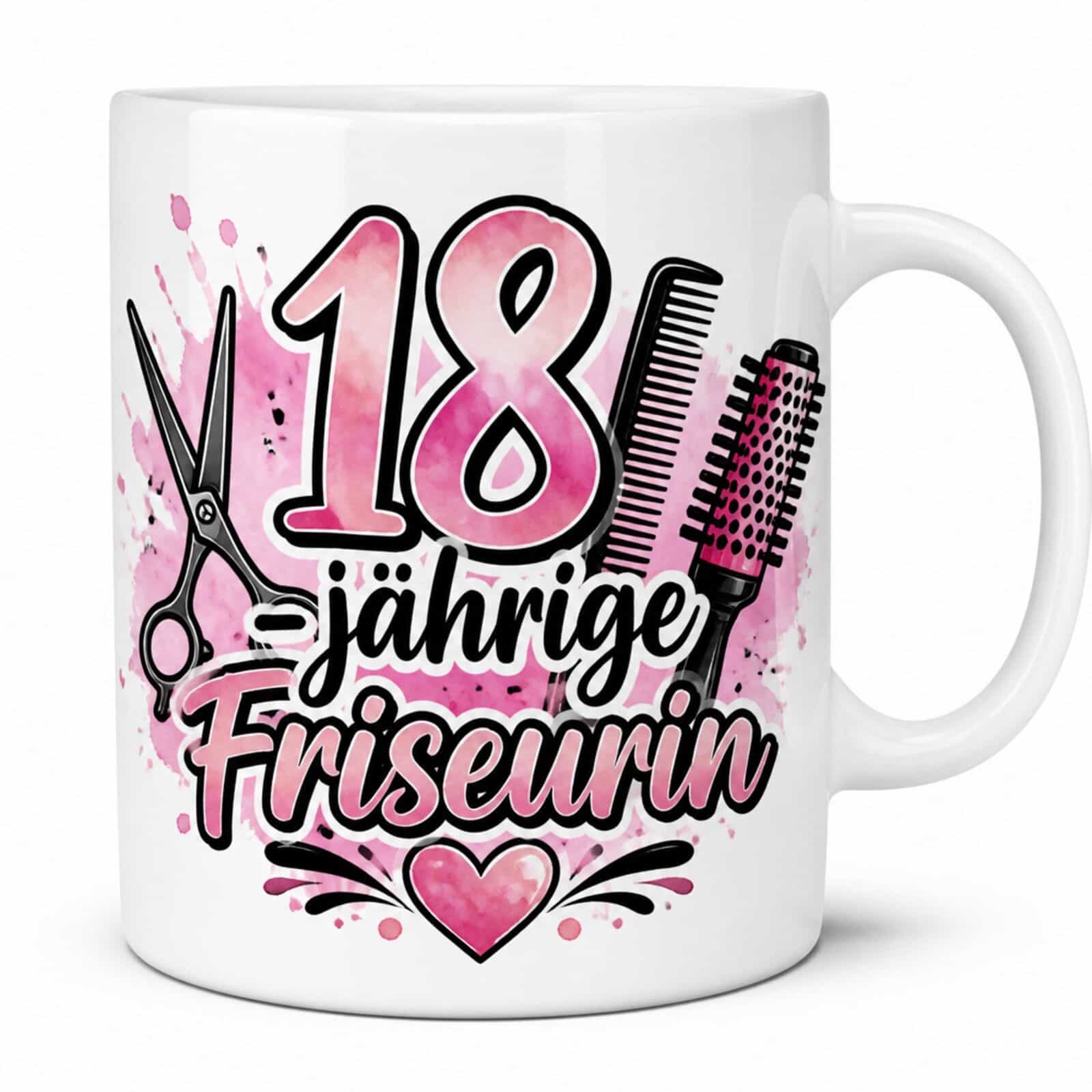 Tasse 18-jährige Friseurin