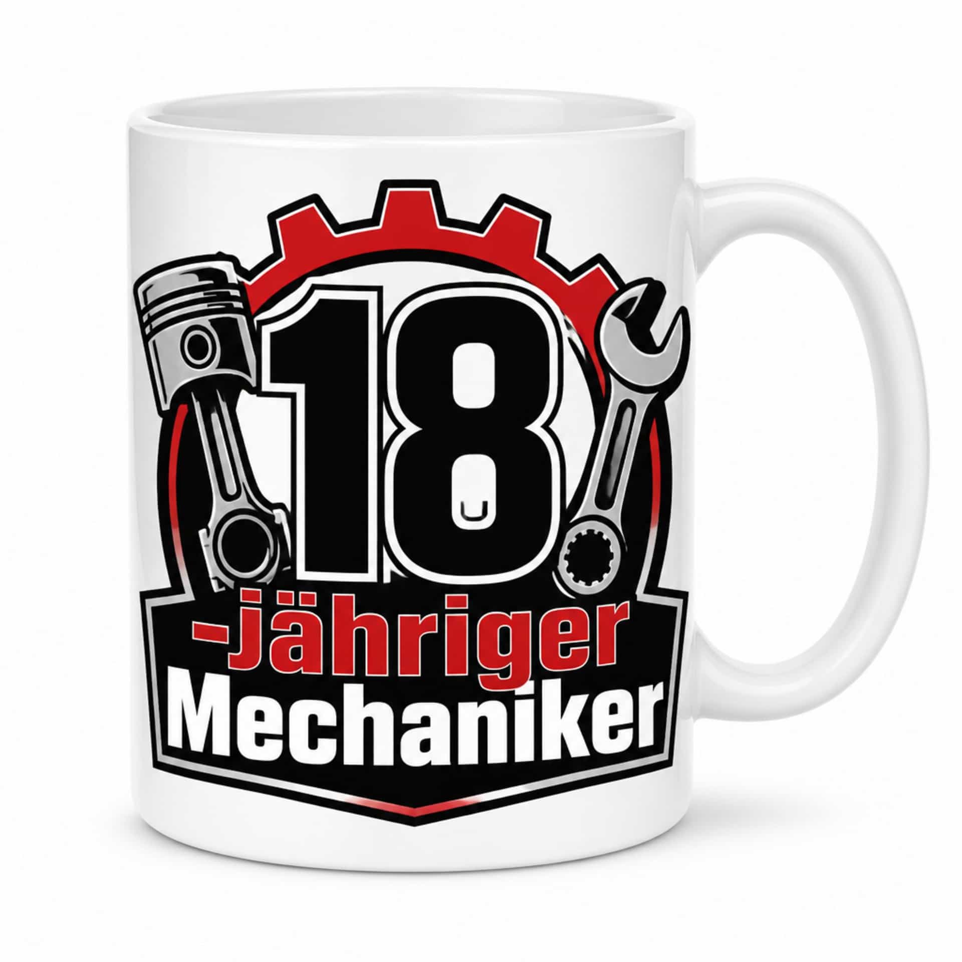 Tasse "18-jähriger Mechaniker" - Geschenk zum 18. Geburtstag