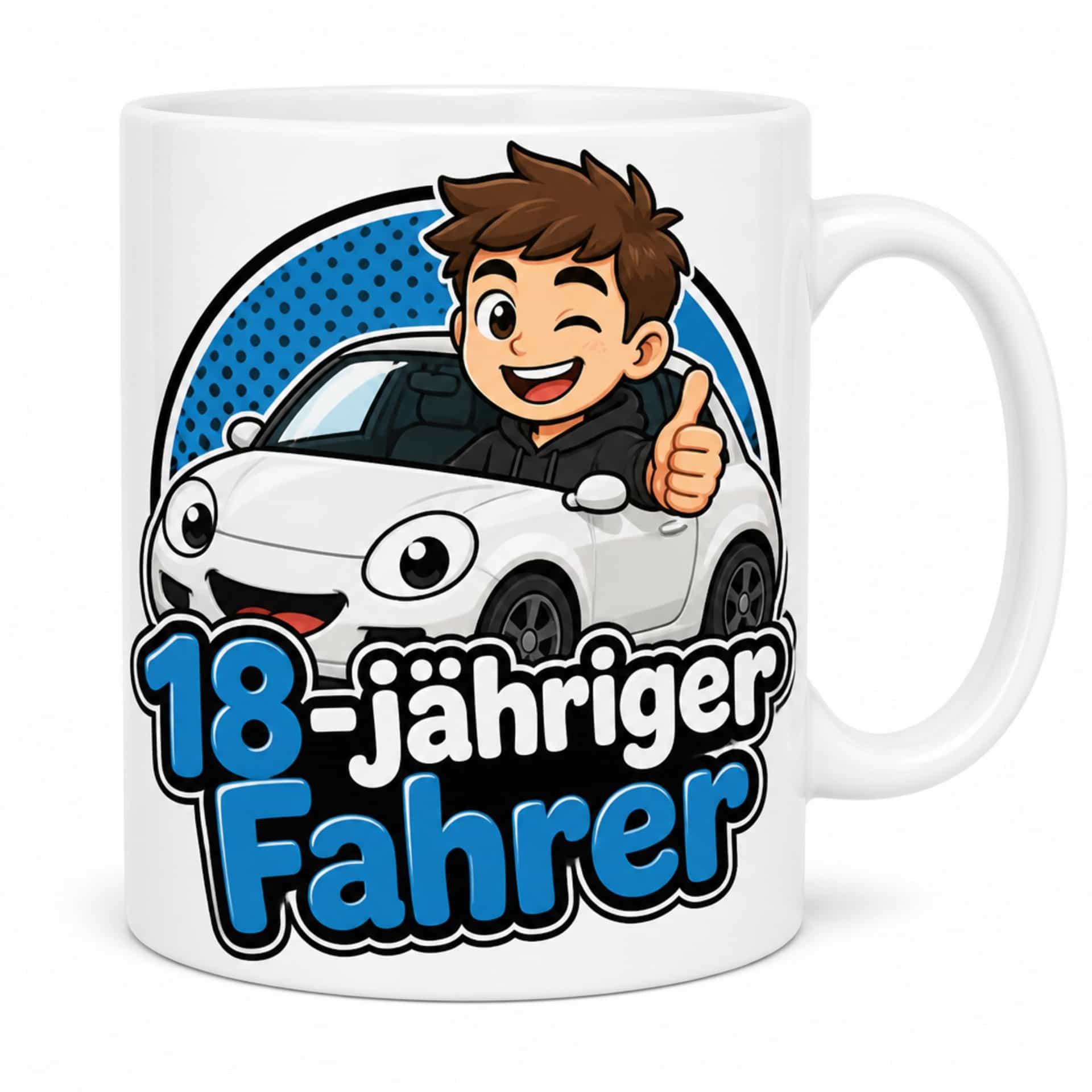 Tasse "18-jähriger Fahrer" - Geburtstagsgeschenk zum 18.