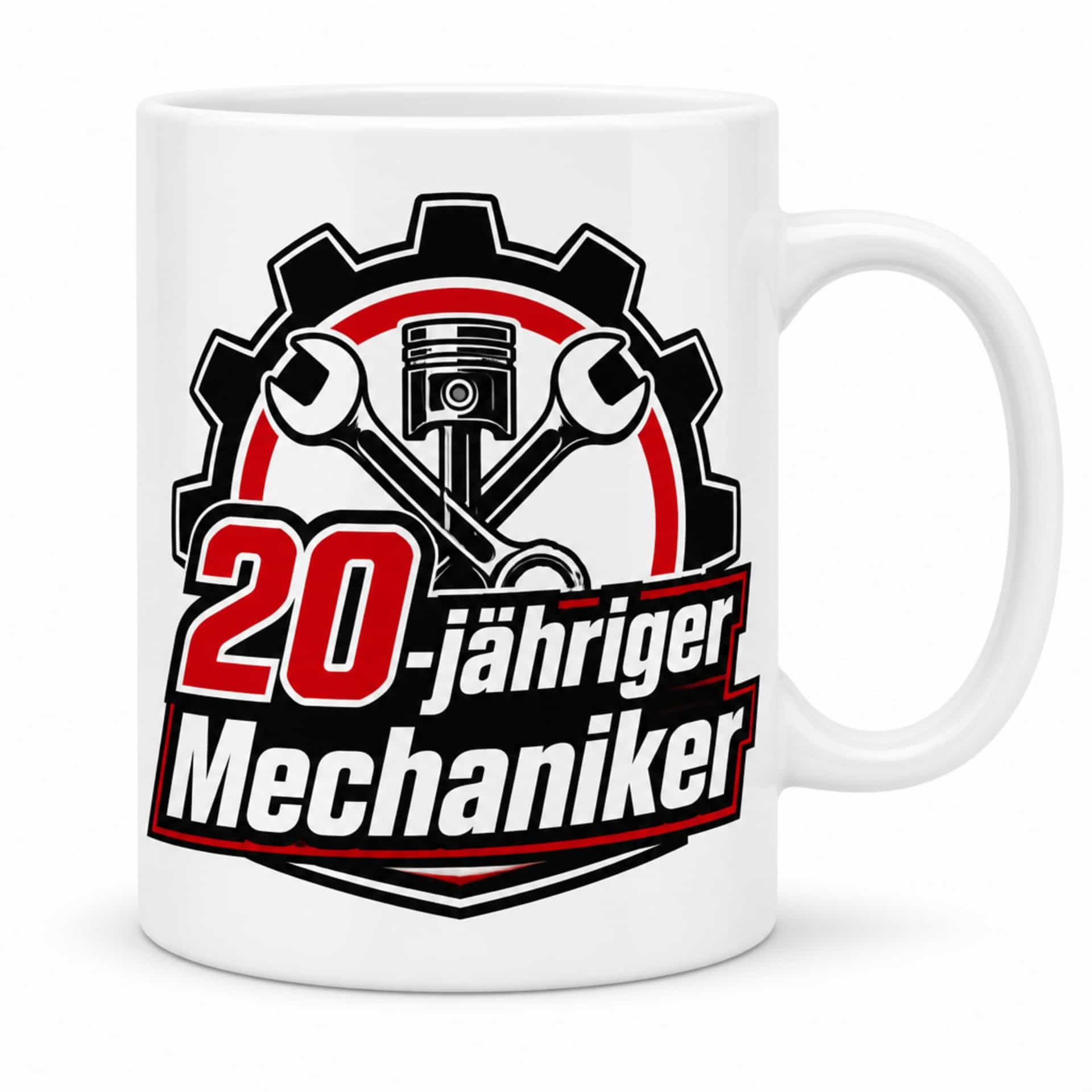 Tasse "20-jähriger Mechaniker" - Geschenk zum 20. Geburtstag