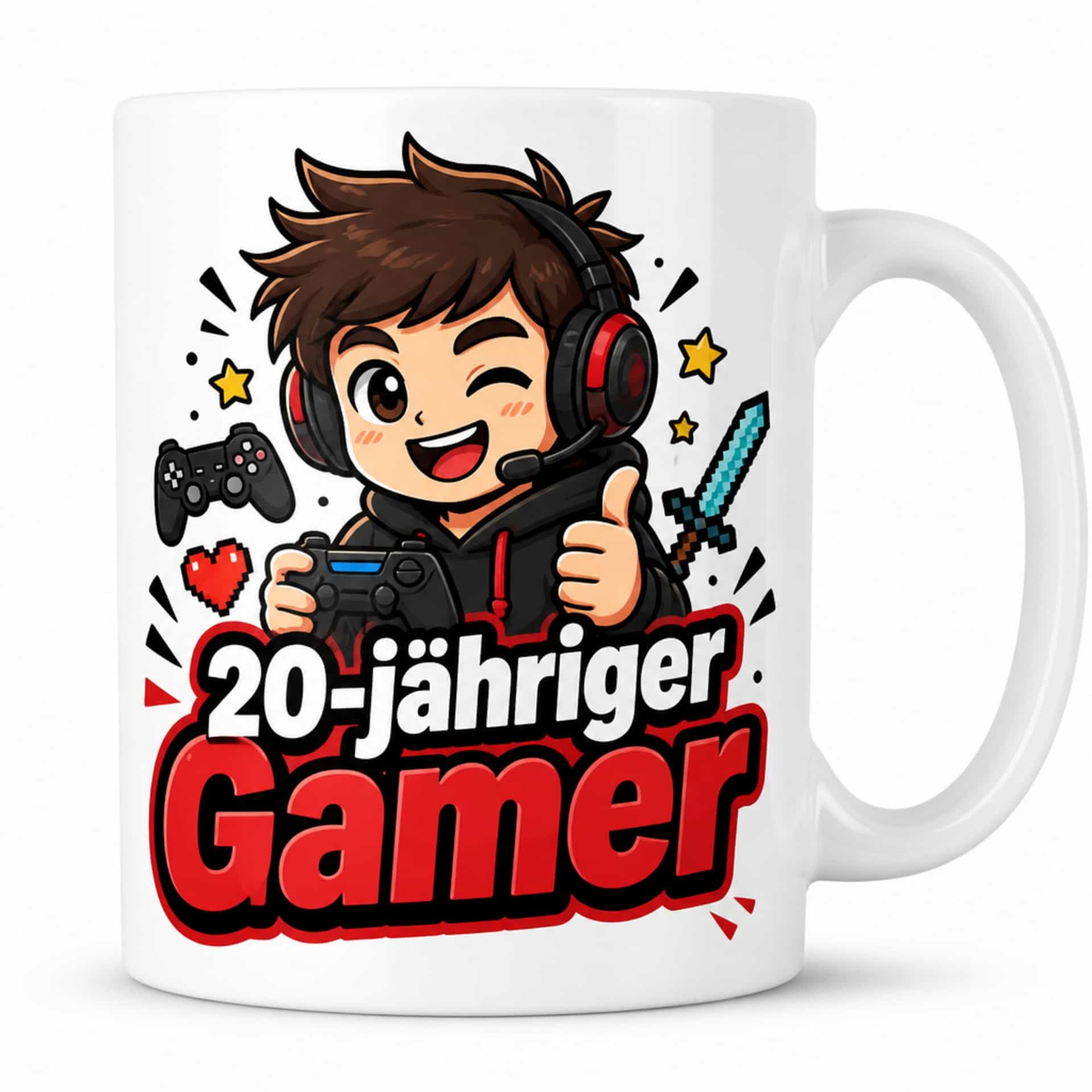 Kaffeetasse 20-jähriger Gamer