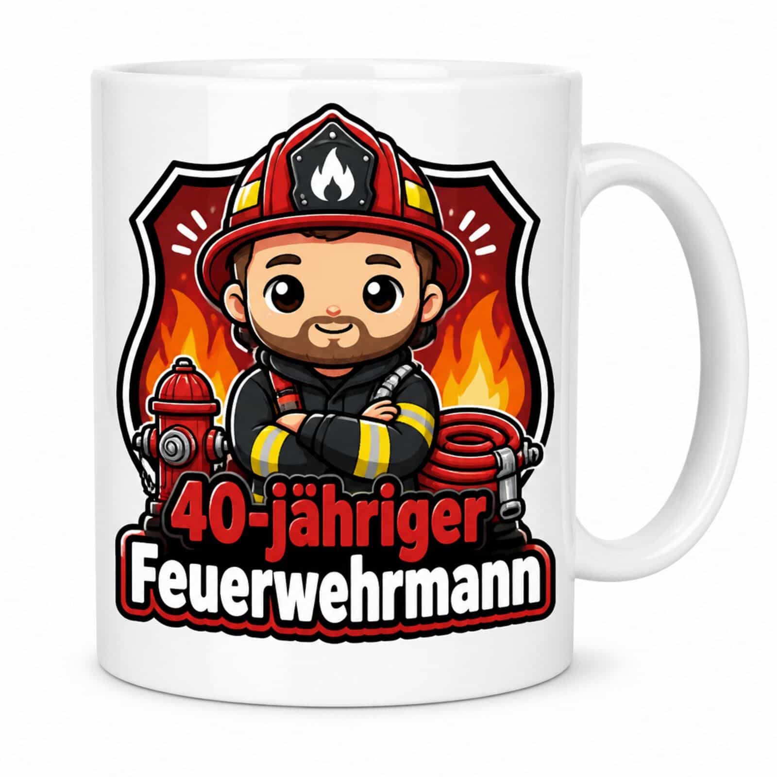 Tasse 40-jähriger Feuerwehrmann