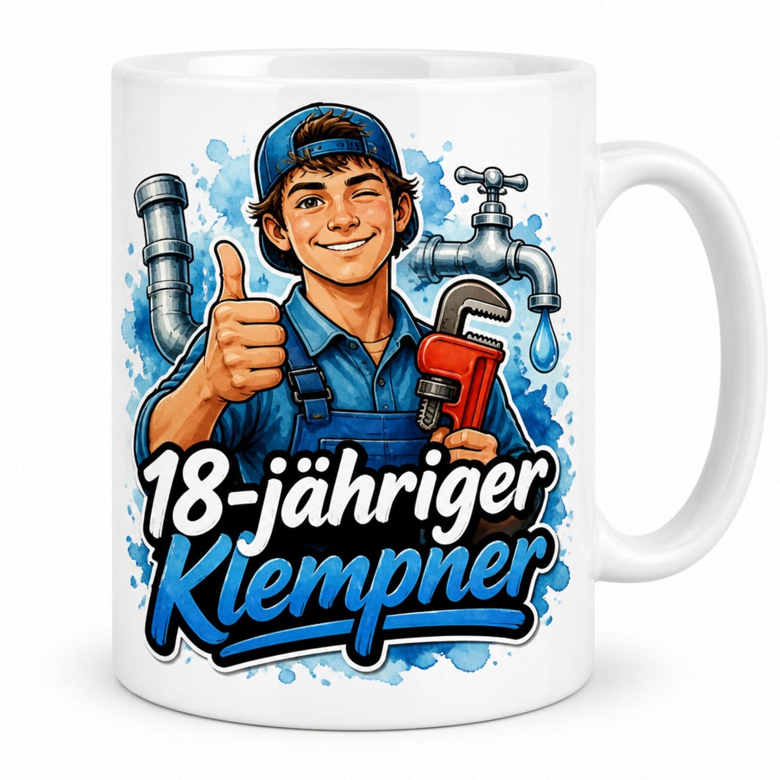 Tasse "18-jähriger Klempner" - Geburtstagsgeschenk zum 18.