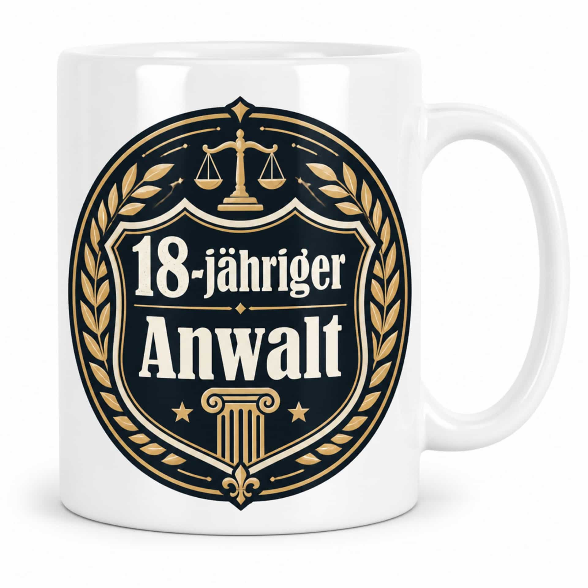 Tasse „18-jähriger Anwalt“ – lustiges Geschenk zum 18.
