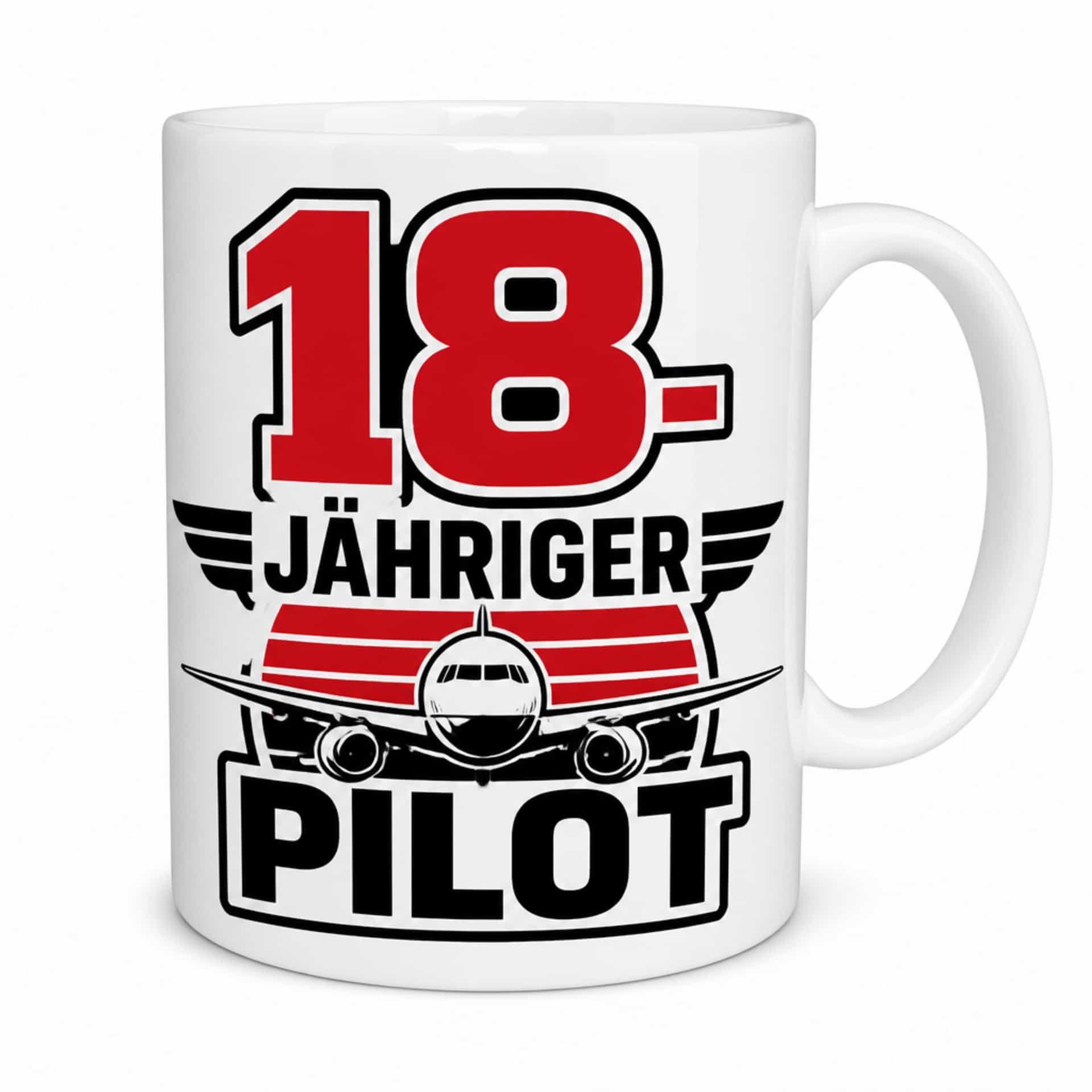Tasse „18-jähriger Pilot“ – Geschenk zum 18. Geburtstag