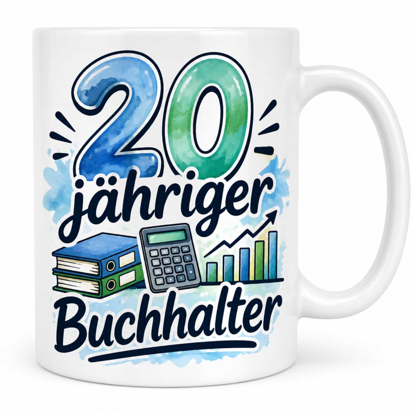 Tasse "20-jähriger Buchhalter" - Geschenk zum Geburtstag