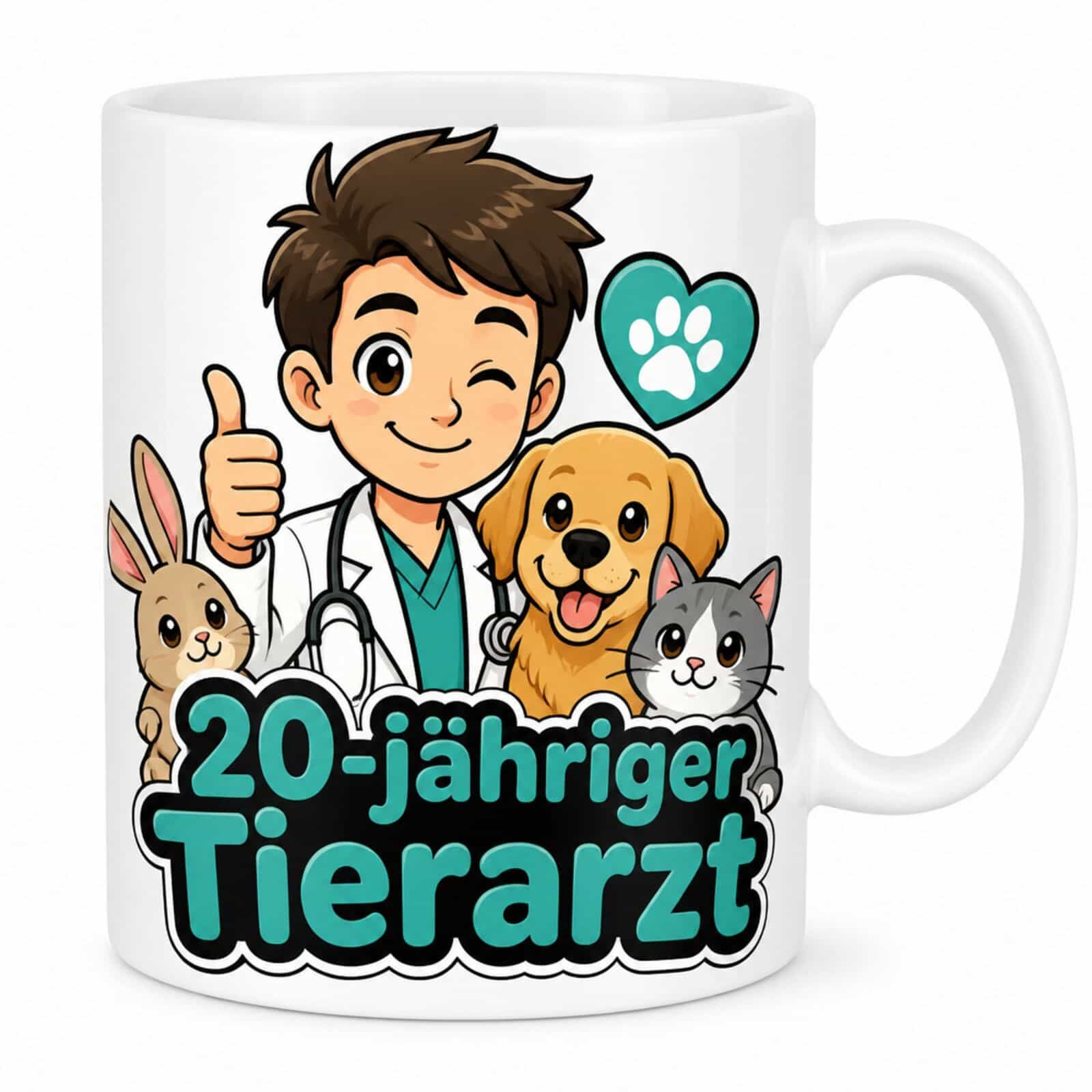 Tasse 20-jähriger Tierarzt