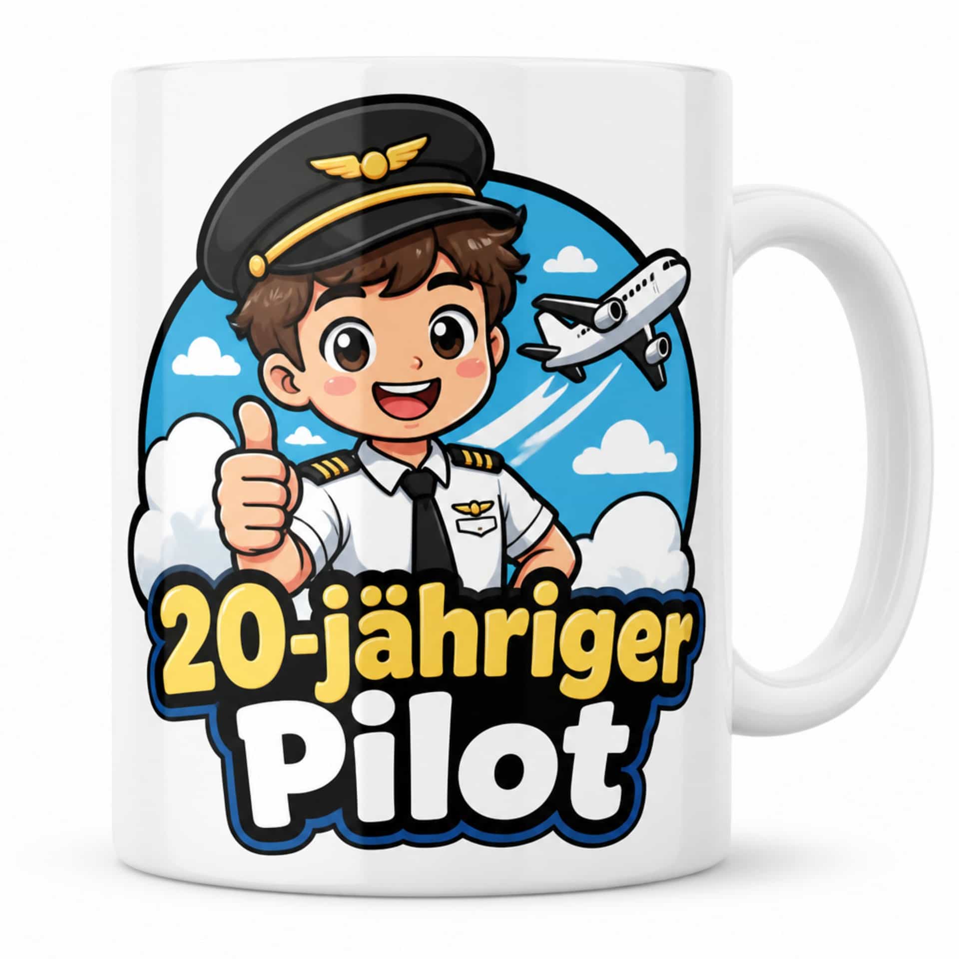 Geburtstags-Tasse "20-jähriger Pilot" - Geschenk zum 20.