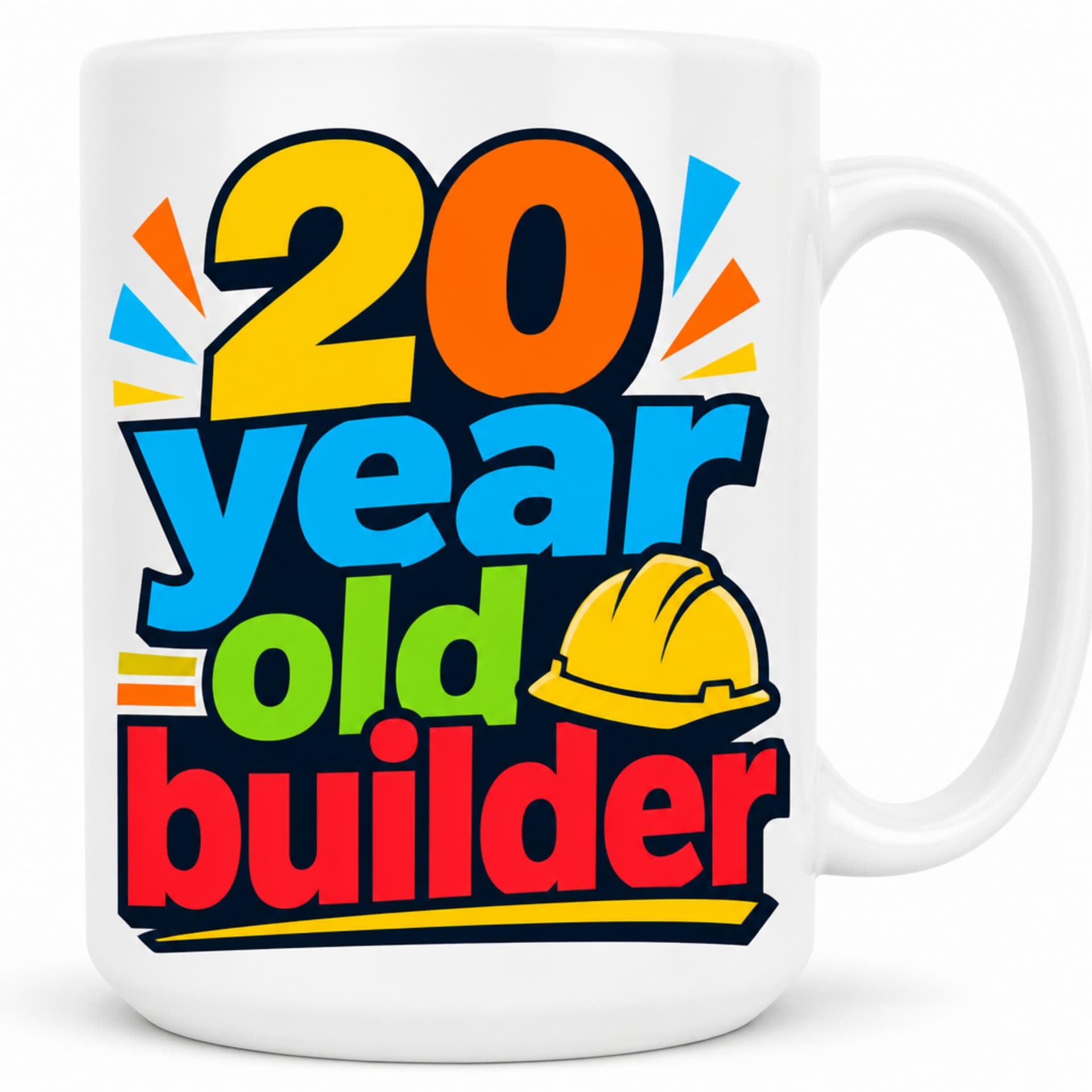 Tasse 20 Jahre alter Bauarbeiter