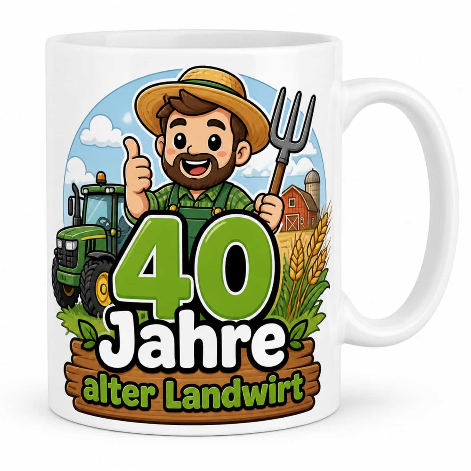Tasse „40 Jahre alter Landwirt“ – Geschenk zum Geburtstag