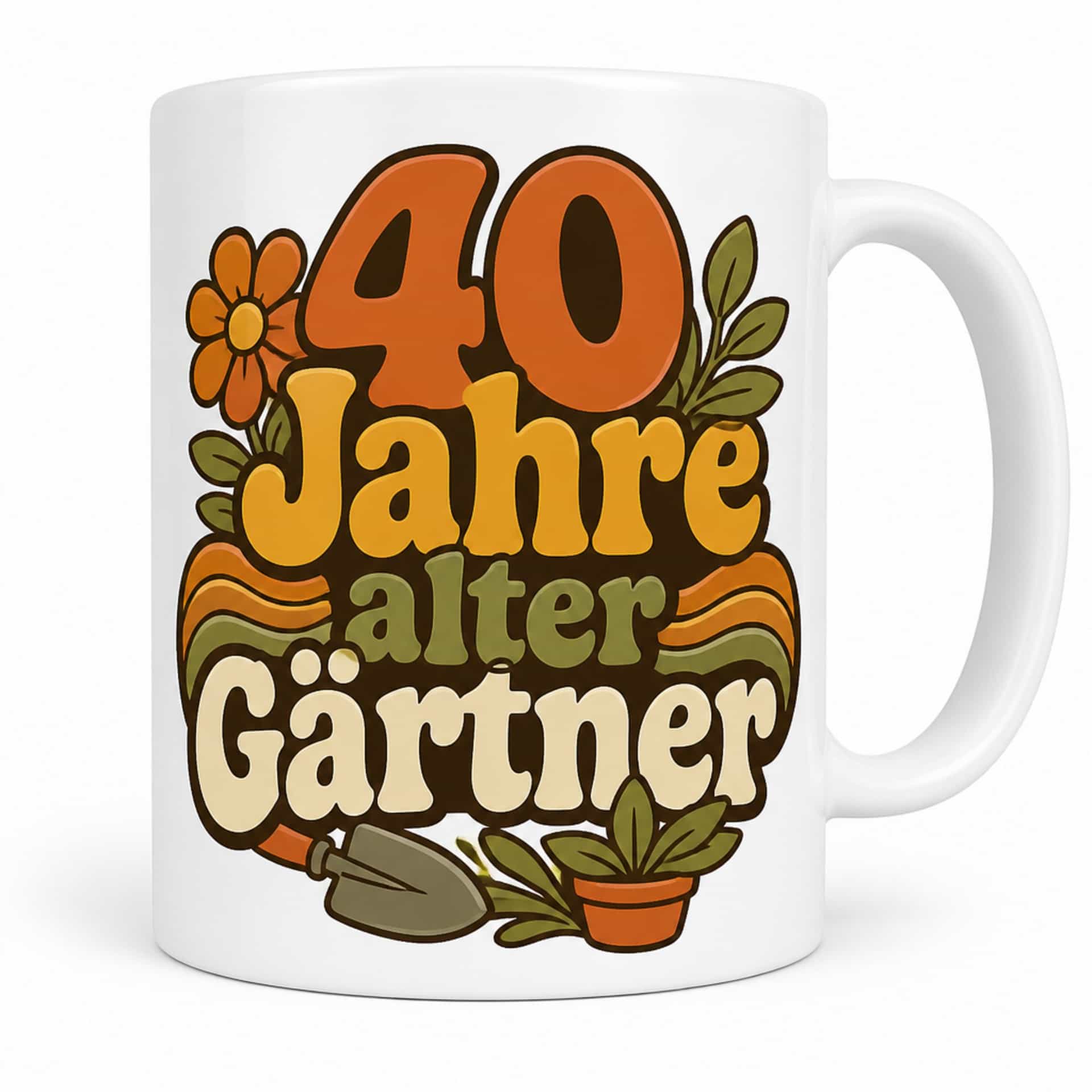 Tasse "40 Jahre alter Gärtner" - Lustiges Geschenk zum 40.