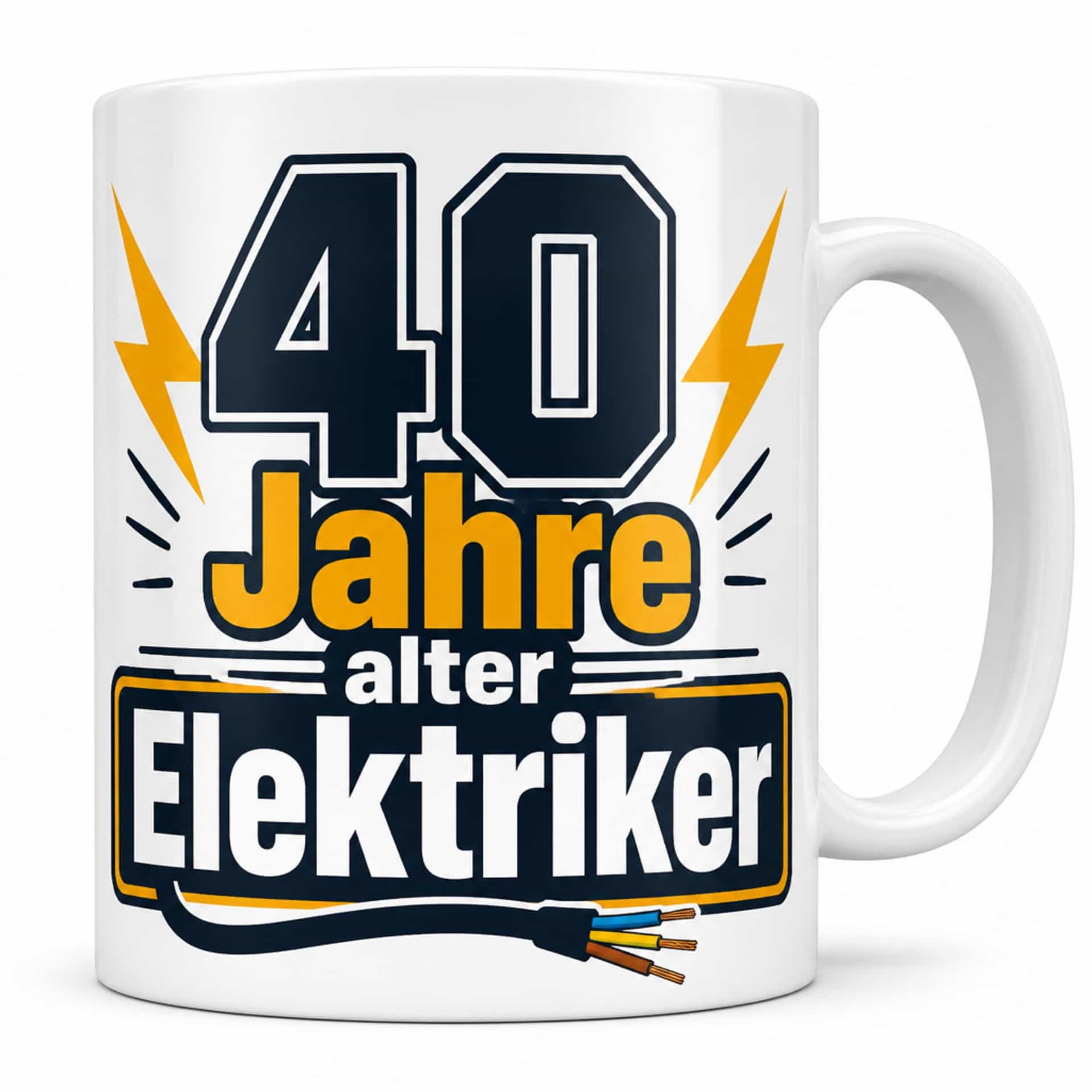 Tasse 40 Jahre alter Elektriker