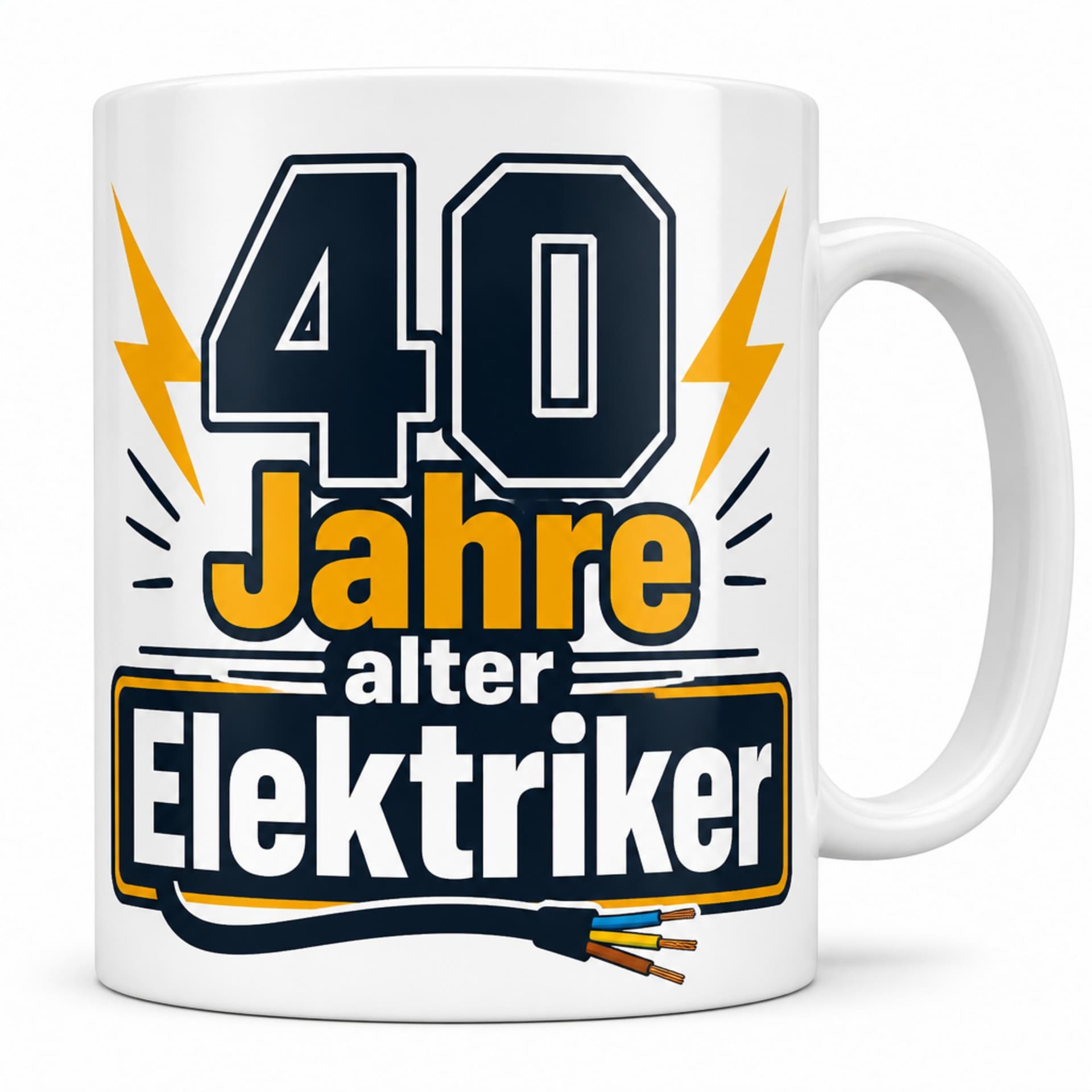 Tasse 40 Jahre alter Elektriker