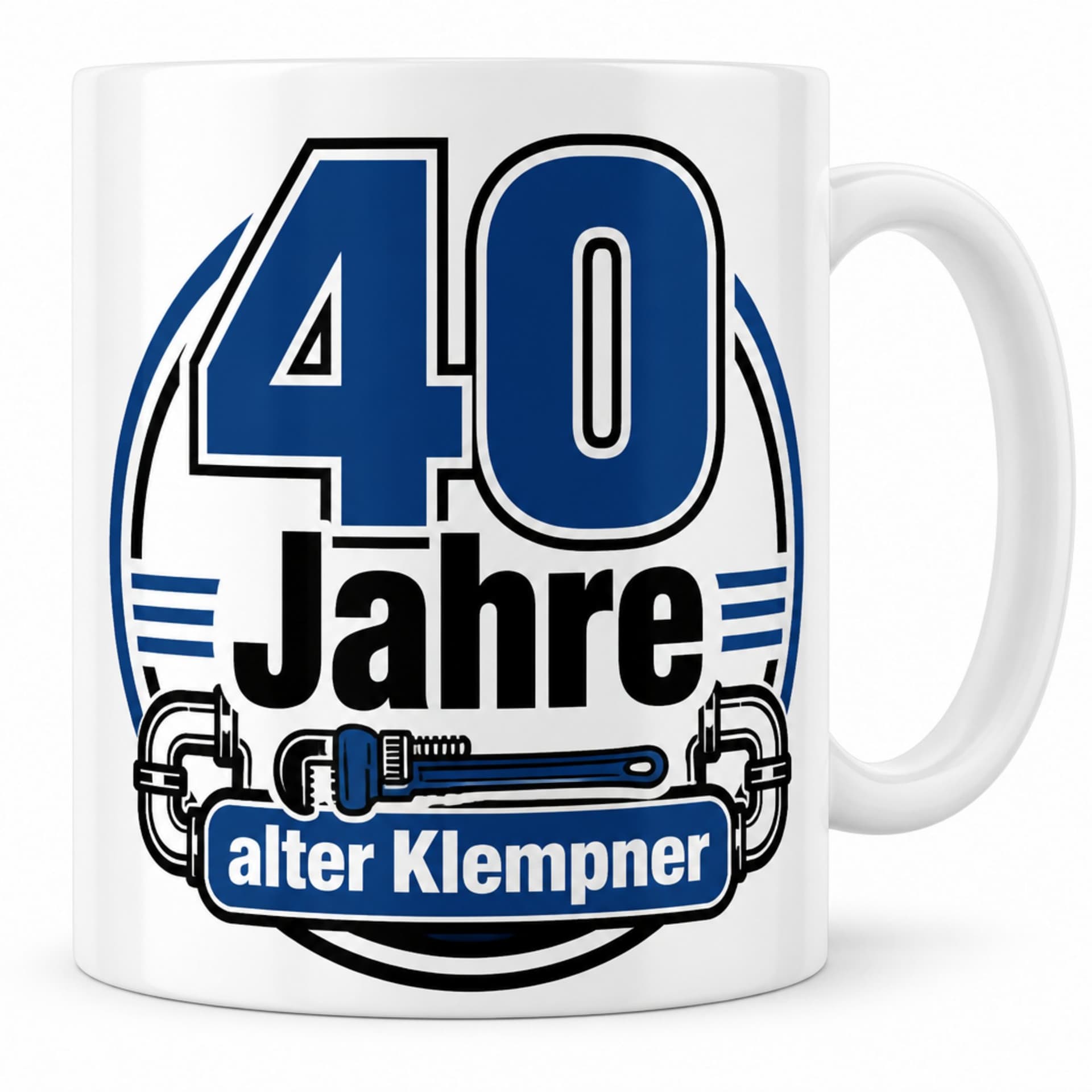 Tasse "40 Jahre alter Klempner" - Lustiges Geschenk zum 40.