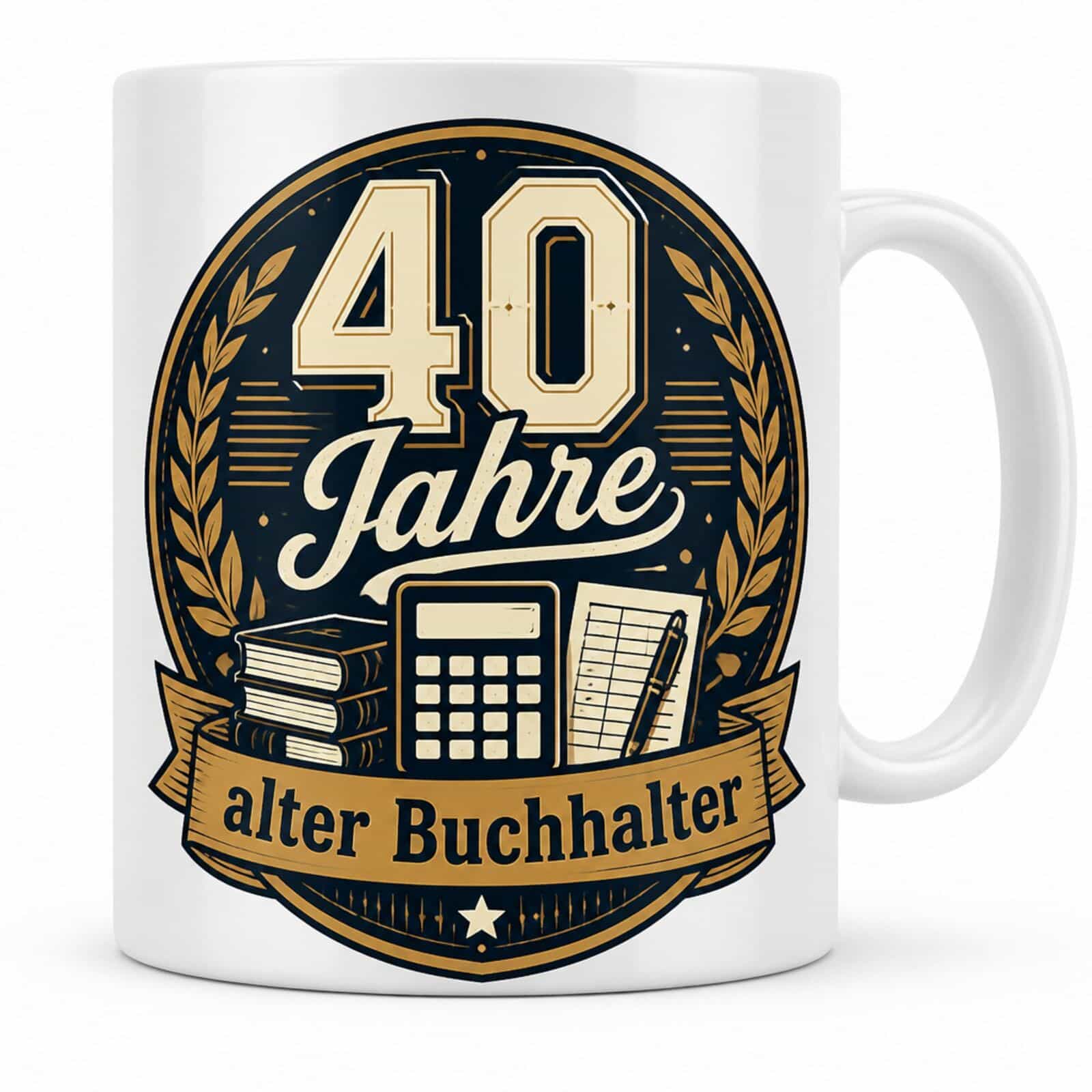 Tasse 40 Jahre alter Buchhalter