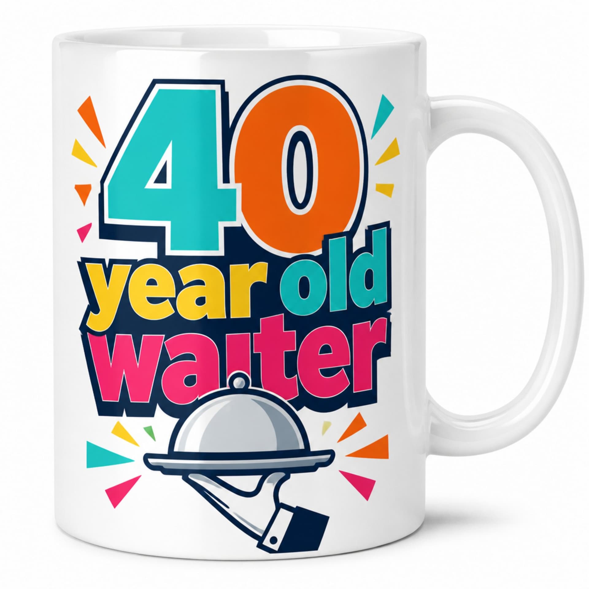 Tasse 40 year old waiter
