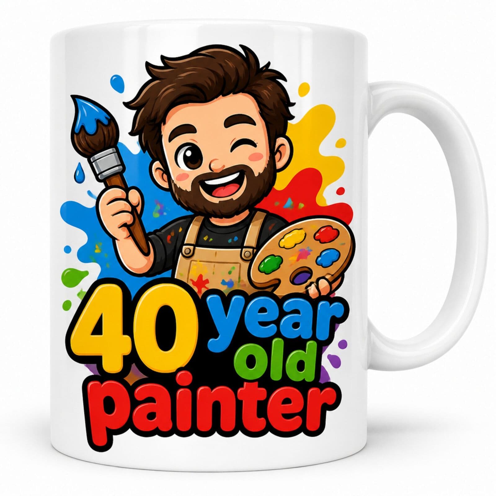 Tasse "40 year old painter" - Geschenk zum 40. Geburtstag