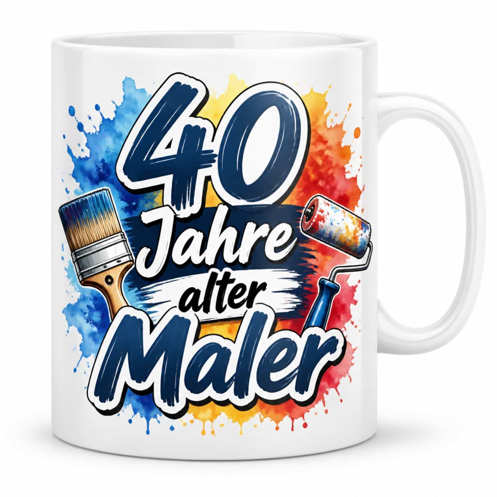 Tasse "40 Jahre alter Maler" - Geschenk zum 40. Geburtstag