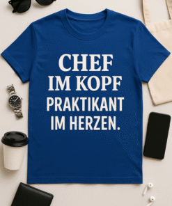 Chef im Kopf, Praktikant im Herzen – T-Shirt