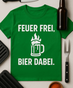 Feuer frei, Bier dabei – Lustiges Party T-Shirt