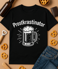 Prostkrastinator T-Shirt – Trinken statt Denken