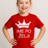 Smešna otroška majica princeska (ime po želji)