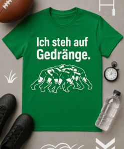 Ich steh auf Gedränge – Witziges T-Shirt für Partyfans