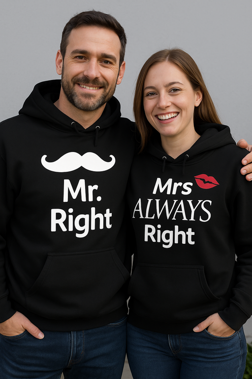 Mr. Right & Mrs ALWAYS Right - Hoodie (2er-Set)