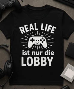 Real Life ist nur die Lobby – Gamer T-Shirt