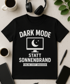 Dark Mode statt Sonnenbrand – T-Shirt