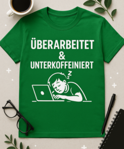 Überarbeitet & unterkoffeiniert – Das T-Shirt für Überlebenskünstler