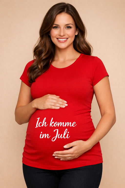 Schwangerschafts T-Shirt Ich komme im Juli