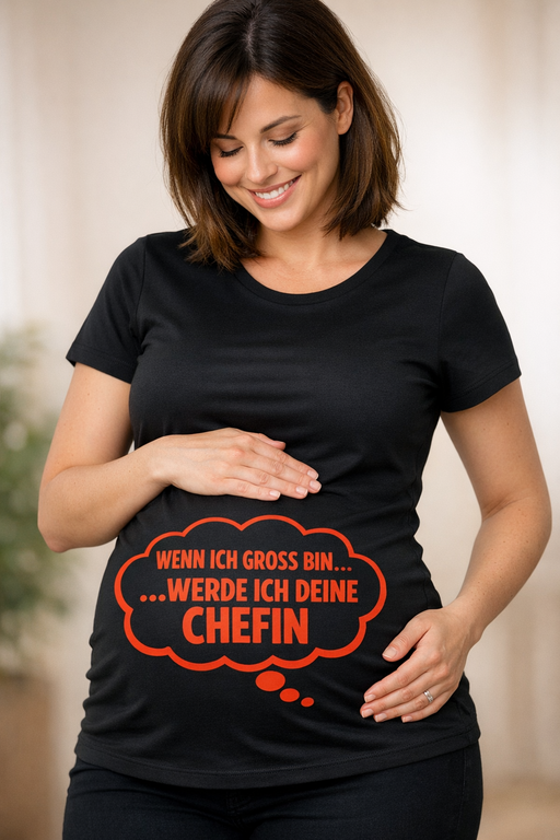 Schwangerschafts T-Shirt wenn ich groß bin deine Chefin